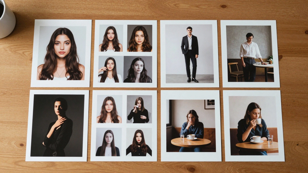 15 curated portfolio images organized into headshots, full-body, lifestyle, and editorial categories.