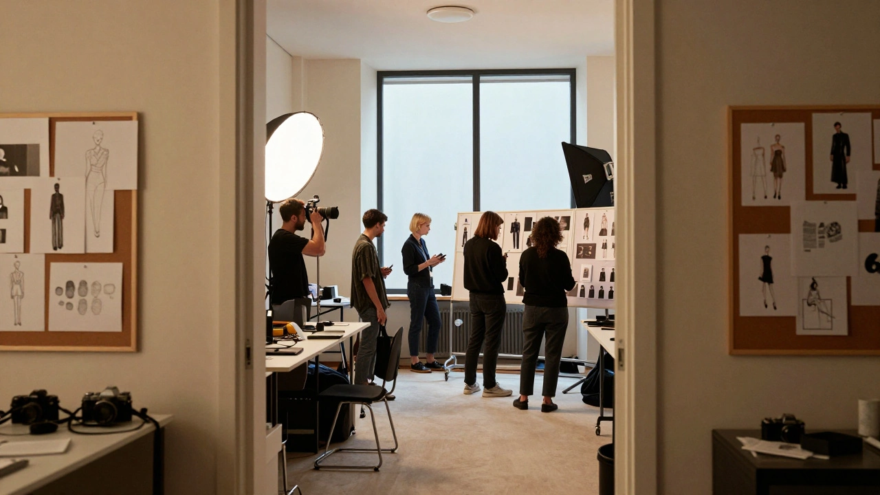 Exclusive casting room with fashion professionals