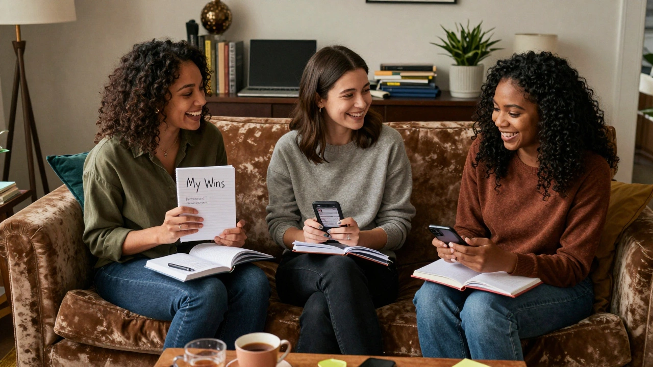 Three diverse models share tea and journal their wins in a cozy London apartment.